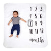 Soft Fleece Baby Monthly Milestone Blanket Boy & Girl w/Photo Prop Set | 47”x47” Large Photography Background Blanket for 1-12 Months | Will Not Wrinkle or Fade | Amazing Baby Shower Gift for Mom