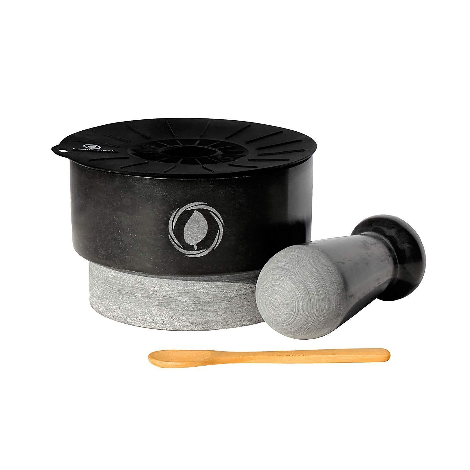 Laevo Cook Mortar & Pestle Set, Gray Granite