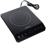 Gourmia GIC100 Multifunction Digital Portable 1800 Watt Induction Cooker Cooktop Countertop Burner with SmartSense Auto Detection, Timer, Temperature and Power Level Dial Controls - 110/120v