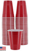 Amcrate Orange Colored 16-Ounce Disposable Plastic Party Cups - Ideal for Weddings, Party’s, Birthdays, Dinners, Lunch’s. (Pack of 50)