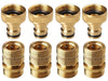 GORILLA EASY CONNECT Garden Hose Quick Connect Fittings. ¾ Inch GHT Solid Brass. 4 Sets of Male & Female Connectors.